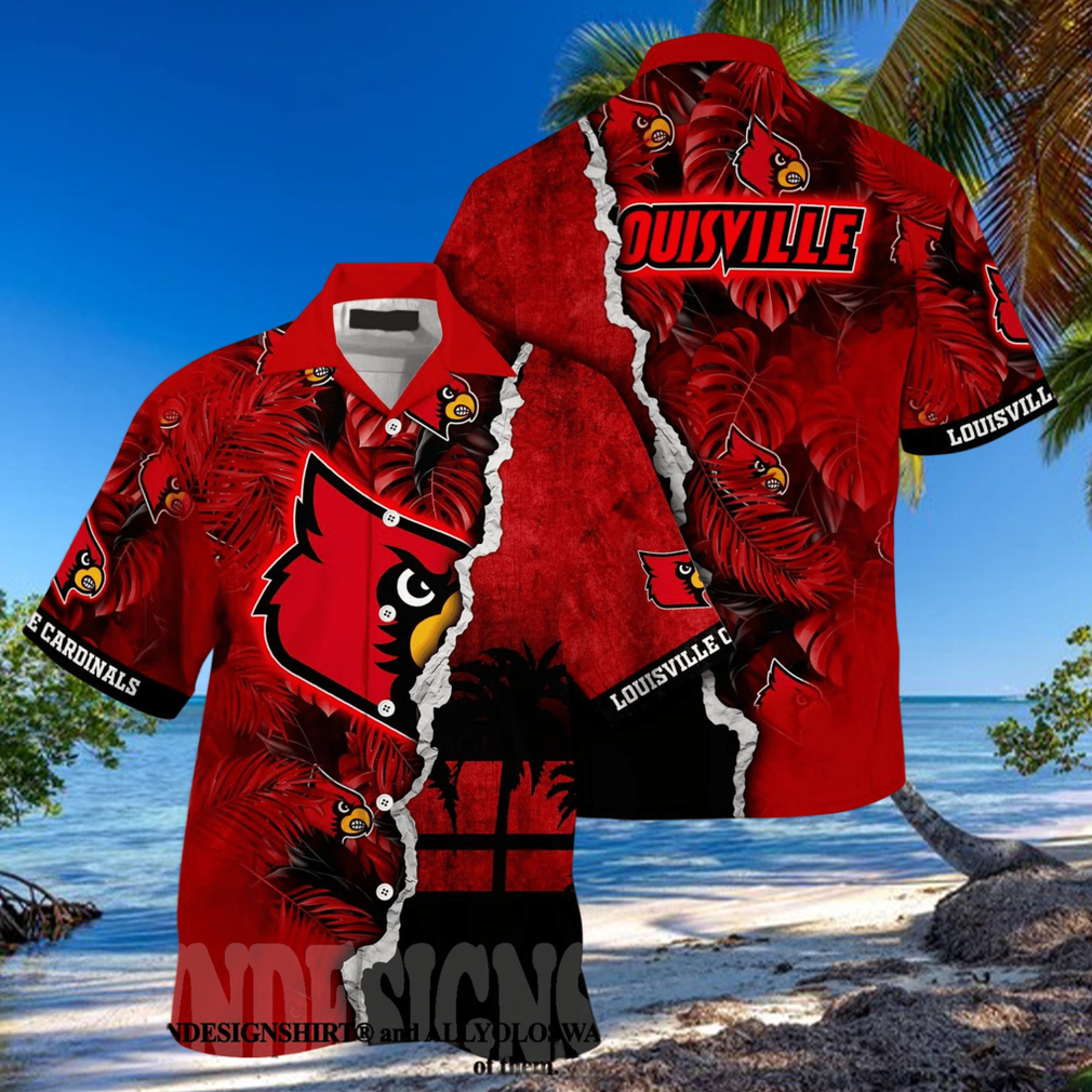 Louisville Cardinals NCAA Floral Full Print Hawaiian Shirt Louisville Cardinals NCAA Floral Full Print Hawaiian Shirt