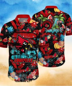 Louisville Cardinals NCAA Floral Unisex Hawaiian Shirt