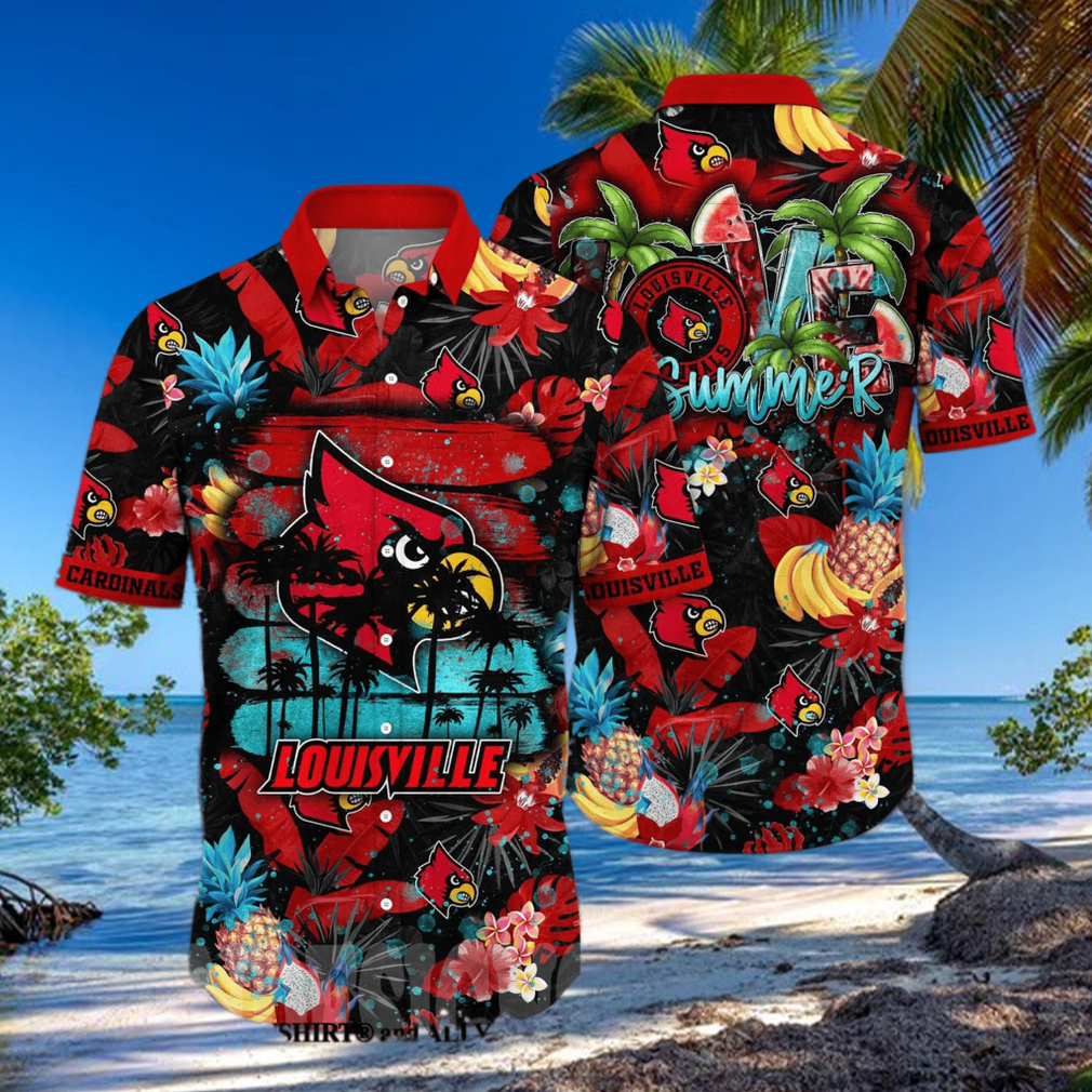Louisville Cardinals NCAA Floral Unisex Hawaiian Shirt Louisville Cardinals NCAA Floral Unisex Hawaiian Shirt