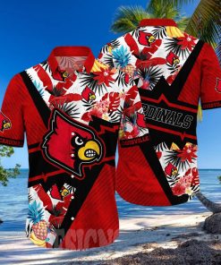 Louisville Cardinals NCAA Flower 3D Full Print Hawaiian Shirt