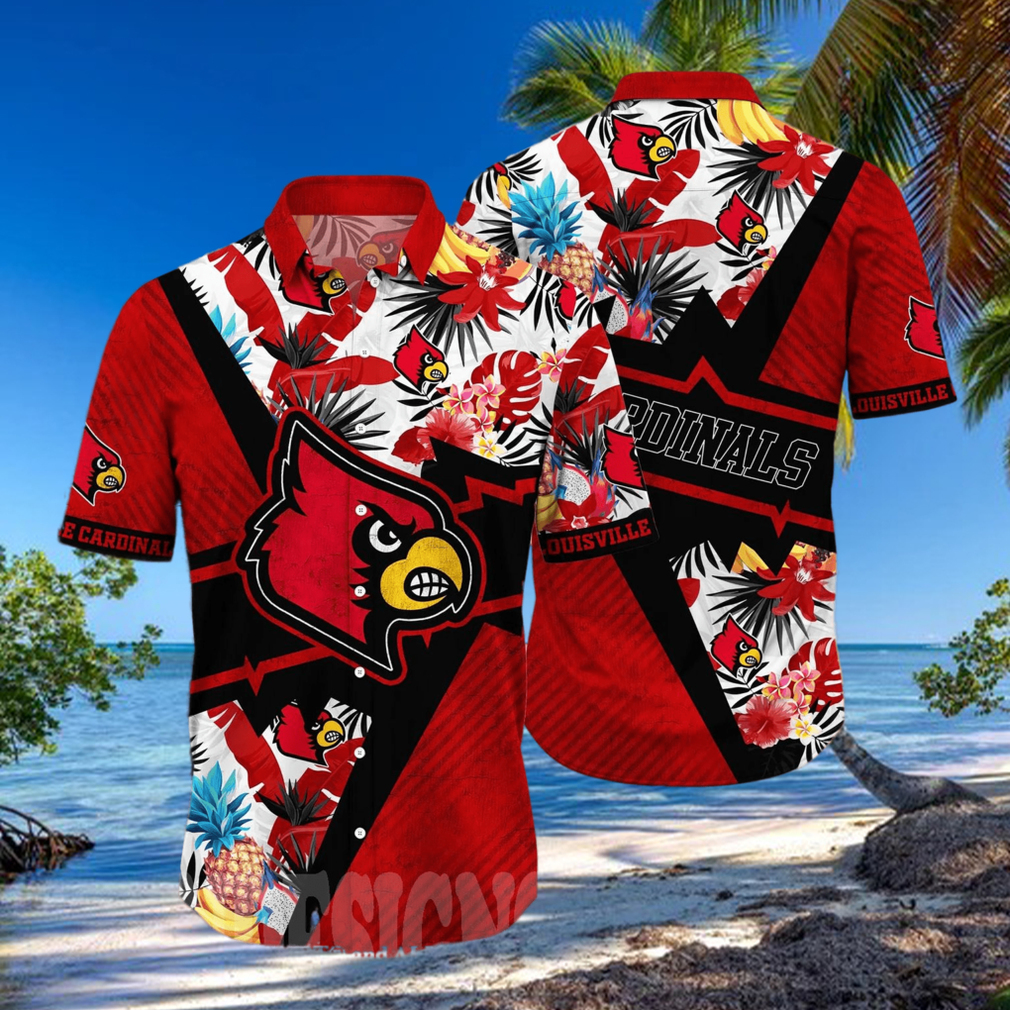 Louisville Cardinals NCAA Flower 3D Full Print Hawaiian Shirt Louisville Cardinals NCAA Flower 3D Full Print Hawaiian Shirt