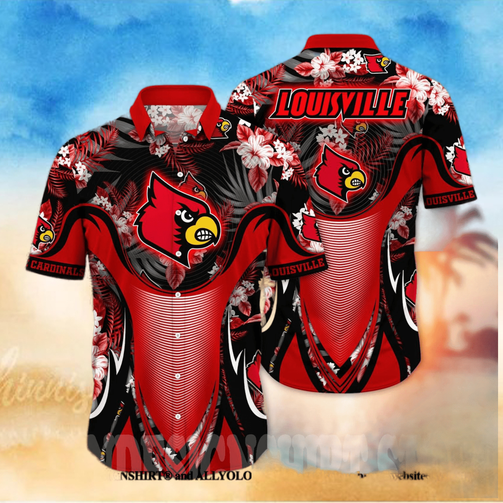 Louisville Cardinals NCAA Flower Classic Hawaiian Shirt Louisville Cardinals NCAA Flower Classic Hawaiian Shirt