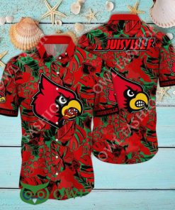 Louisville Cardinals NCAA Hawaiian Shirt Shorts Aloha Palm Tree