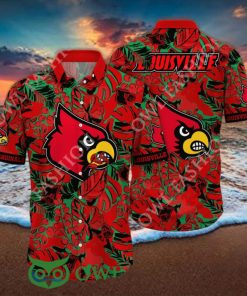 Louisville Cardinals NCAA Hawaiian Shirt Shorts Aloha Palm Tree