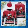 Louisville Cardinals NCAA Symbol Wearing Santa Claus Hat Cute Pattern Ho Ho Ho Custom Personalized Ugly Christmas Sweater Wool