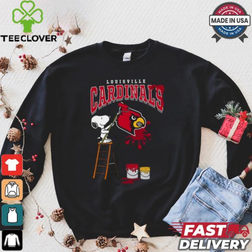 Louisville Cardinals Snoopy Painting Shirt