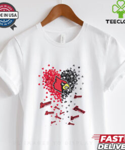 Louisville Cardinals falling heart shirt