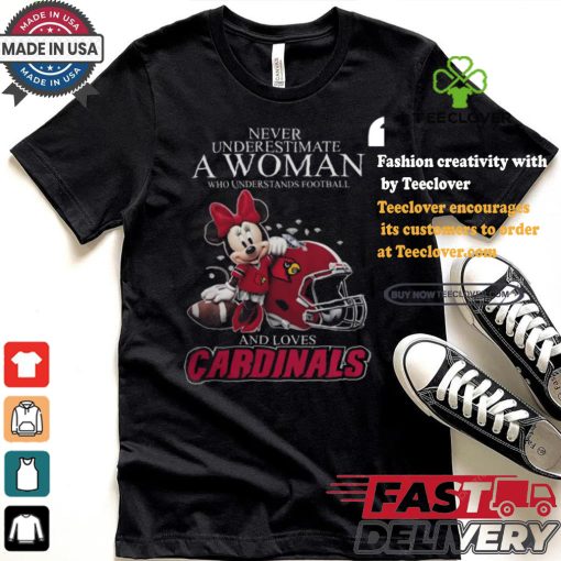 Louisville Cardinals x Minnie Mouse Never Underestimate A Woman Who Understands Football shirt
