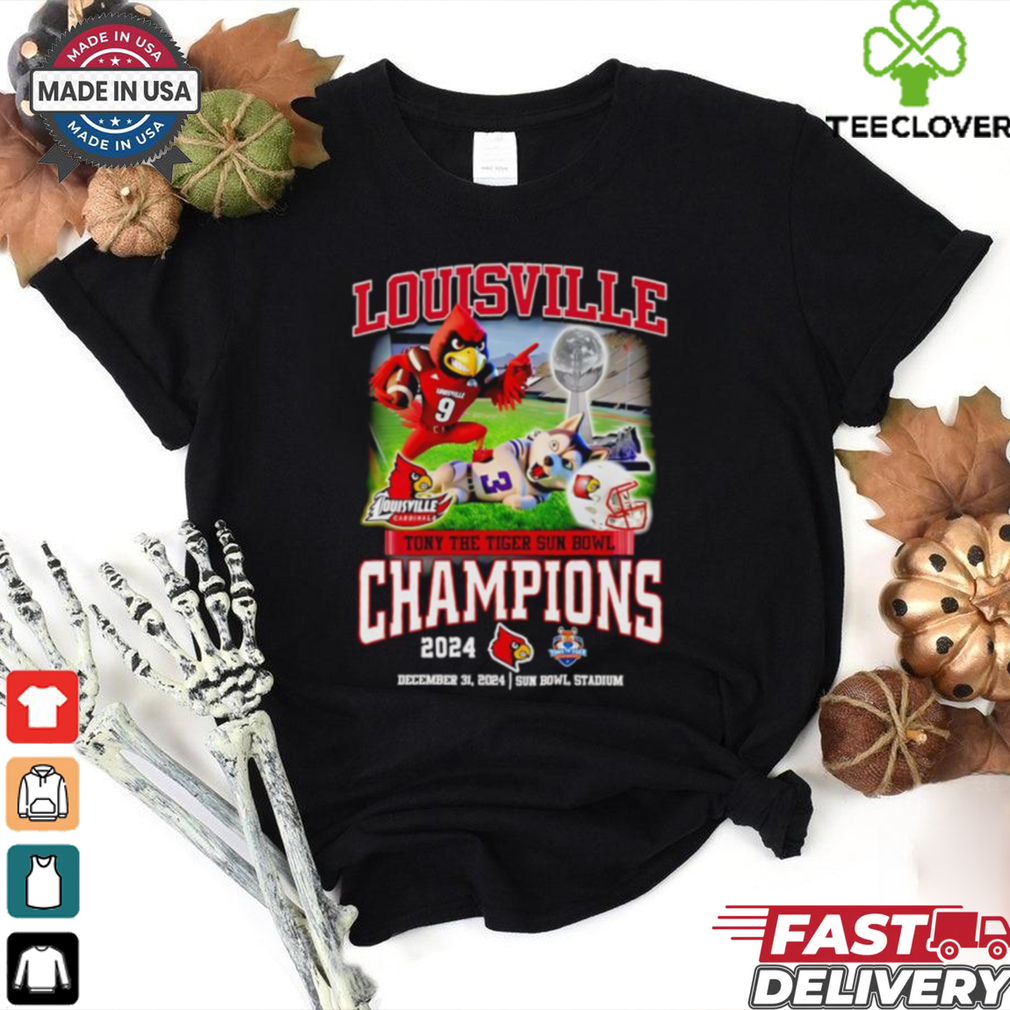 Louisville Tony The Tiger Sun Bowl Champions 2024 mascot shirt Louisville Tony The Tiger Sun Bowl Champions 2024 mascot shirt