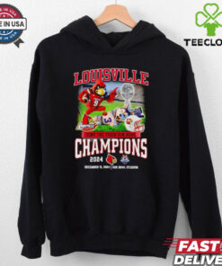 Louisville Cardinals Tony the Tiger Sun Bowl Champions 2024 T-shirt, featuring mascot design, unisex fit, Louisville football fan gear, Sun Bowl championship shirt.