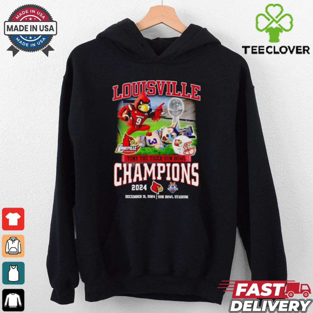 Louisville Tony The Tiger Sun Bowl Champions 2024 mascot shirt Louisville Tony The Tiger Sun Bowl Champions 2024 mascot shirt