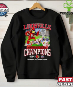 Louisville Cardinals Tony the Tiger Sun Bowl Champions 2024 T-shirt, featuring mascot design, unisex fit, Louisville football fan gear, Sun Bowl championship shirt.