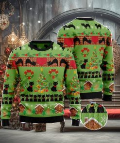 Love Black Cat Men And Women Christmas Gift 3D Ugly Christmas Sweater