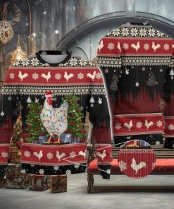 Love Chicken Light Ugly Christmas Sweater Men And Women Christmas Gift Men And Women Sweater