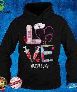 Love ER Life Nurse Cute Flowers Valentines Day Matching T Shirt