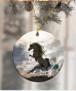 Love Horse Round Mica Ornament 10