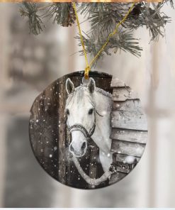 Love Horse Round Mica Ornament 4