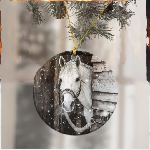 Love Horse Round Mica Ornament 4