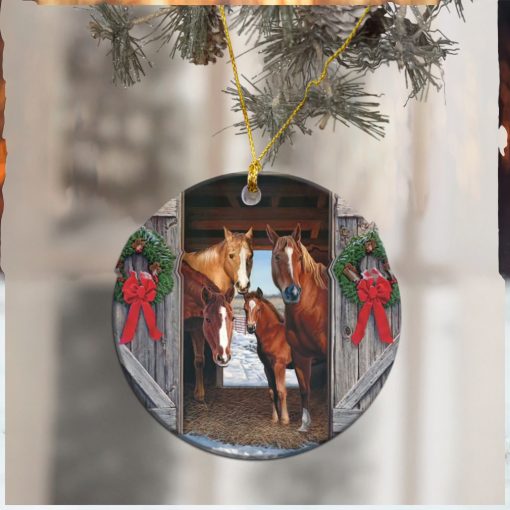 Love Horse Round Mica Ornament 7