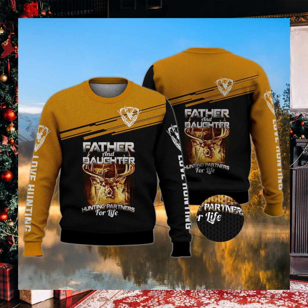 Love Hunting Father And Daughter Hunting Partners Ugly Christmas Sweater Love Hunting Father And Daughter Hunting Partners Ugly Christmas Sweater