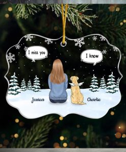 Love Leaves A Memory   Memorial Personalized Custom Ornament   Acrylic Benelux Shaped   Christmas Gift, Sympathy Gift For Pet Owners, Pet Lovers