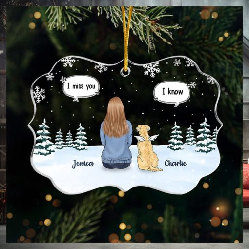 Love Leaves A Memory Memorial Personalized Custom Ornament Acrylic Benelux Shaped Christmas Gift, Sympathy Gift For Pet Owners, Pet Lovers