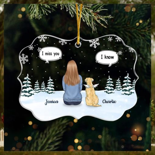 Love Leaves A Memory Memorial Personalized Custom Ornament Acrylic Benelux Shaped Christmas Gift, Sympathy Gift For Pet Owners, Pet Lovers