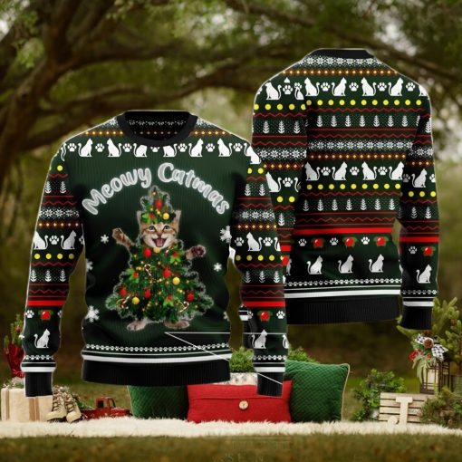 Love Meowy Catmas Men And Women Christmas Gift 3D Ugly Christmas Sweater