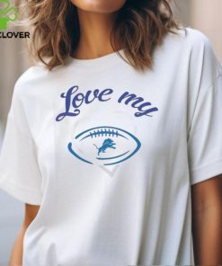 Love My Detroit Lions Football Team Heart Shirt