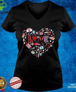 Love Nurse Heart Nursing Life Funny Valentine's Day Women T Shirt tee