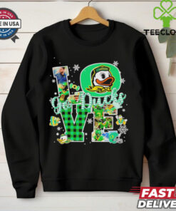 Love Oregon Ducks Christmas pajama shirt