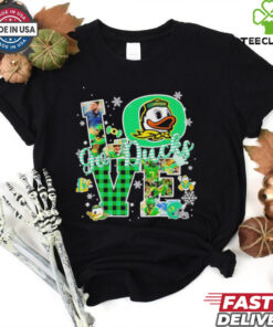 Love Oregon Ducks Christmas pajama shirt