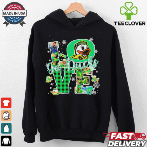 Love Oregon Ducks Christmas pajama shirt