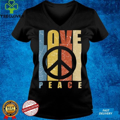 Love & Peace 60s 70s Tie Dye Hippie Gift T Shirt