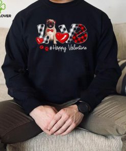 Love Pug Dog Buffalo Plaid Valentines Day Shirt