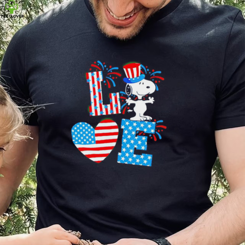 Love Snoopy Peanuts USA flag shirt Love Snoopy Peanuts USA flag shirt