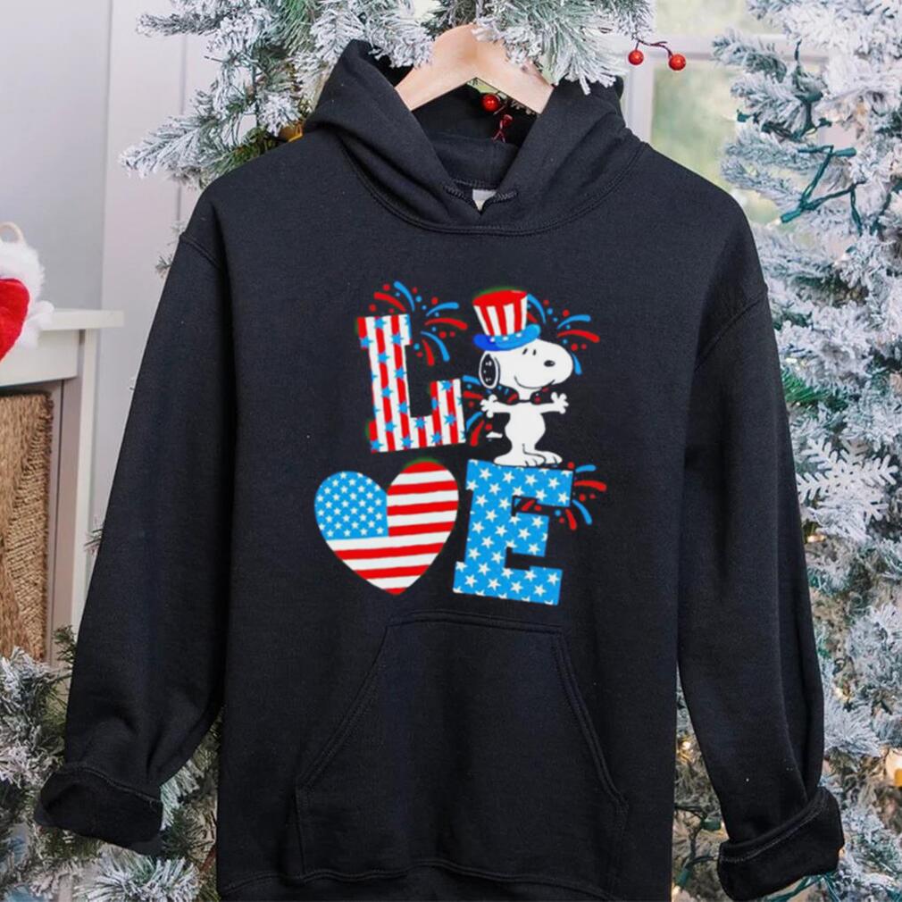 Love Snoopy Peanuts USA flag shirt Love Snoopy Peanuts USA flag shirt