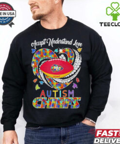 Love accept understand Autism Kansas City Chiefs heart diamond shirt