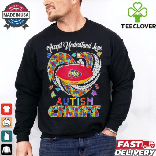 Love accept understand Autism Kansas City Chiefs heart diamond shirt