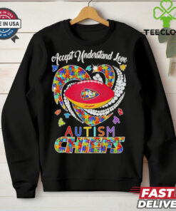 Love accept understand Autism Kansas City Chiefs heart diamond shirt