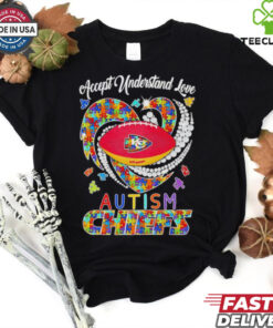 Love accept understand Autism Kansas City Chiefs heart diamond shirt