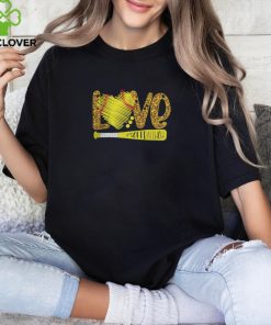 Love softball mom leopard shirt 2 Love softball mom leopard shirt