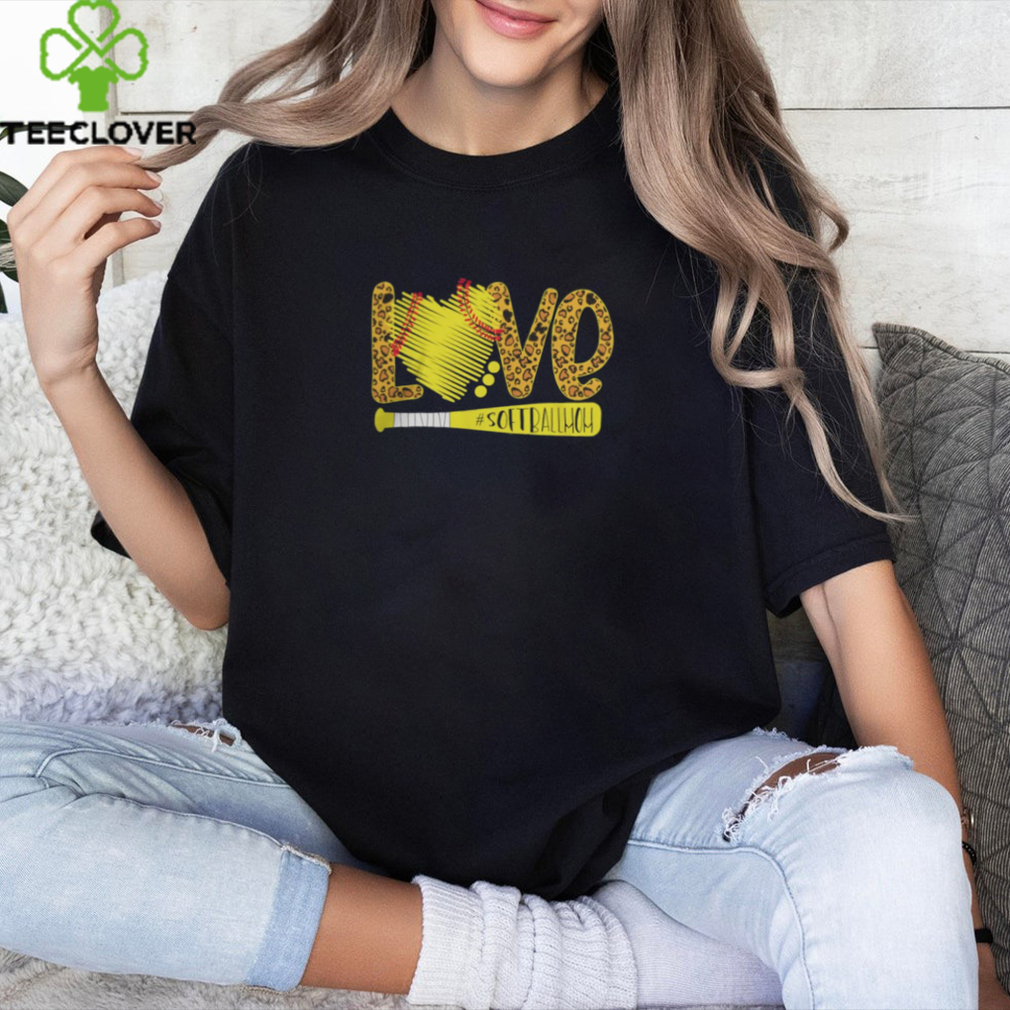 Love softball mom leopard shirt Love softball mom leopard shirt