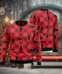 Lovely Black Cat Red Ugly Christmas 3D Sweater Gift For Christmas