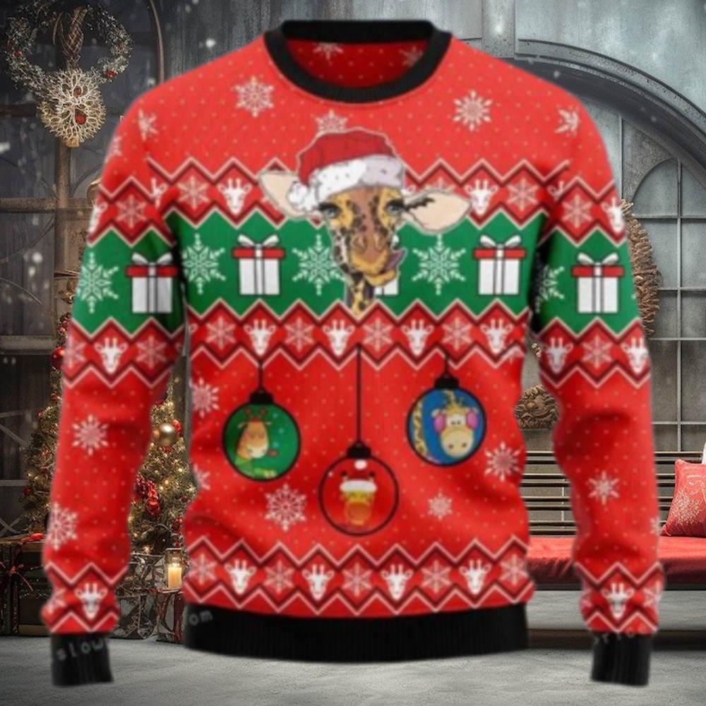 Lovely Giraffe Ugly Christmas Sweater Lovely Giraffe Ugly Christmas Sweater
