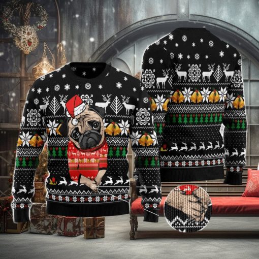 Lovely Pug Ugly Christmas Sweater Family Noel Gift