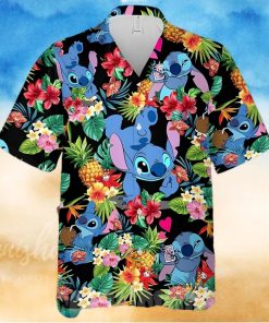 Lovely Stitch Disney Cartoon Graphics Pineapple All Over Print Hawaiian Shirt