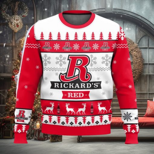 Rickards Red Beer All Over Printed Ugly Christmas Sweater Trending Christmas Gift Ideas