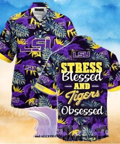 Lsu Tigers Stress Blessed Obsessed Summer Beach Hawaiian Shirt