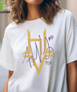 Lsu Wbb 2024 Hailey Van Lith Woven Logo White Tee shirt